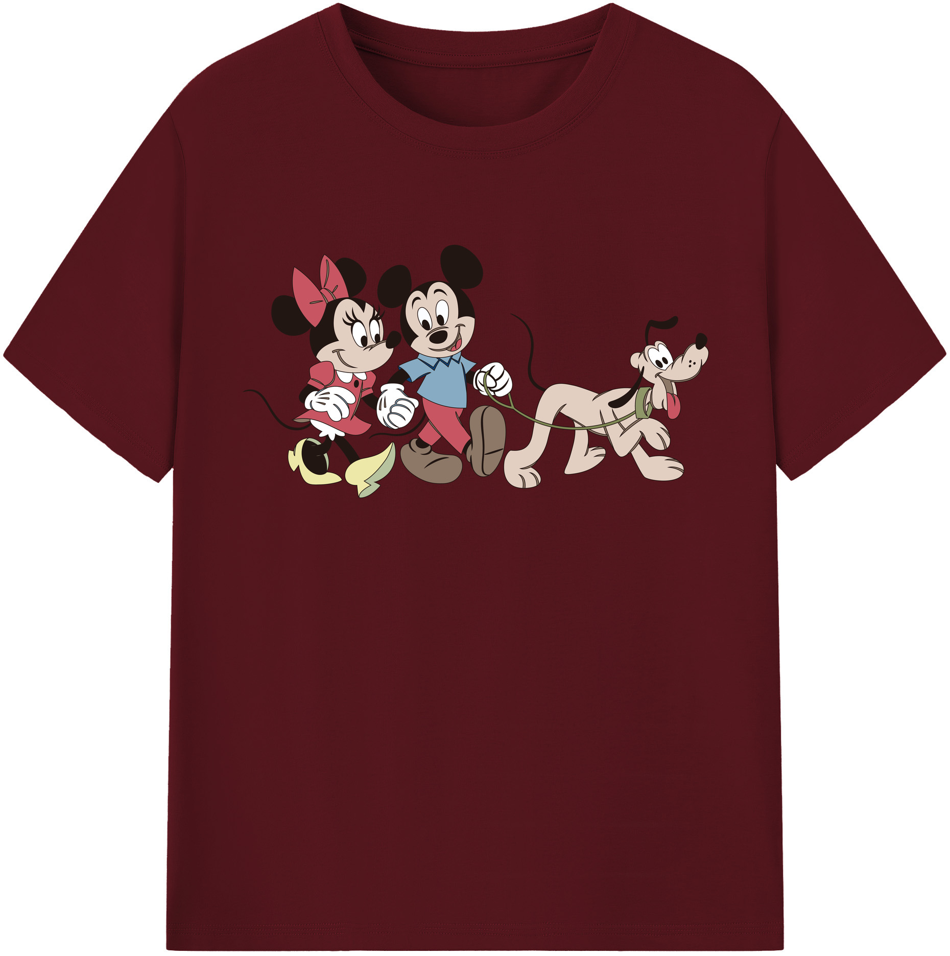 （画像用） ミッキーマウス Mickey Mouse 綿100％半袖Tシャツ（フロントプリント）
